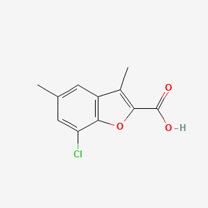 molecular formula C11H9ClO3 B4408778 7-chloro-3,5-dimethyl-1-benzofuran-2-carboxylic acid 