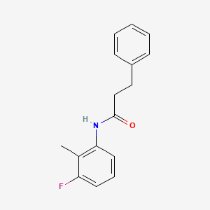 molecular formula C16H16FNO B4408799 N-(3-fluoro-2-methylphenyl)-3-phenylpropanamide 