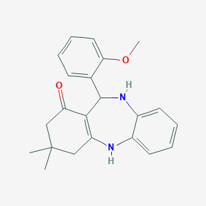 molecular formula C22H24N2O2 B440880 6-(2-methoxyphenyl)-9,9-dimethyl-6,8,10,11-tetrahydro-5H-benzo[b][1,4]benzodiazepin-7-one CAS No. 82408-09-1