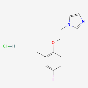 molecular formula C12H14ClIN2O B4408805 1-[2-(4-Iodo-2-methylphenoxy)ethyl]imidazole;hydrochloride 