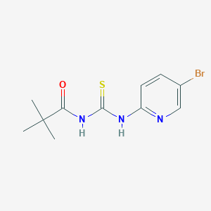 N-{[(5-bromo-2-pyridinyl)amino]carbonothioyl}-2,2-dimethylpropanamide