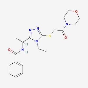 N-[1-(4-ethyl-5-{[2-(4-morpholinyl)-2-oxoethyl]thio}-4H-1,2,4-triazol-3-yl)ethyl]benzamide