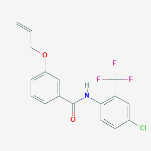 molecular formula C17H13ClF3NO2 B4408870 3-(allyloxy)-N-[4-chloro-2-(trifluoromethyl)phenyl]benzamide 