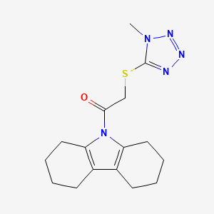 9-{[(1-methyl-1H-tetrazol-5-yl)thio]acetyl}-2,3,4,5,6,7,8,9-octahydro-1H-carbazole