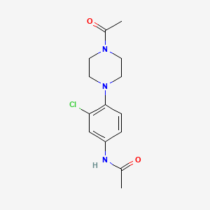 molecular formula C14H18ClN3O2 B4408924 N-[4-(4-acetyl-1-piperazinyl)-3-chlorophenyl]acetamide 