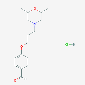 4-[3-(2,6-dimethylmorpholin-4-yl)propoxy]benzaldehyde hydrochloride