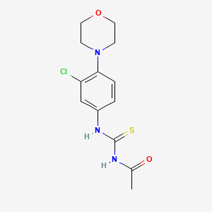 molecular formula C13H16ClN3O2S B4408945 N-({[3-chloro-4-(4-morpholinyl)phenyl]amino}carbonothioyl)acetamide 