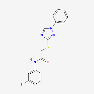 N-(3-fluorophenyl)-2-[(1-phenyl-1H-1,2,4-triazol-3-yl)thio]acetamide