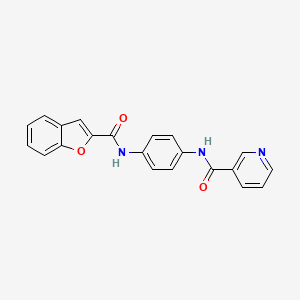 N-{4-[(1-benzofuran-2-ylcarbonyl)amino]phenyl}nicotinamide