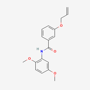 molecular formula C18H19NO4 B4408993 N-(2,5-dimethoxyphenyl)-3-prop-2-enoxybenzamide 