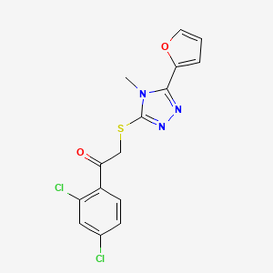 1-(2,4-dichlorophenyl)-2-{[5-(furan-2-yl)-4-methyl-4H-1,2,4-triazol-3-yl]sulfanyl}ethanone