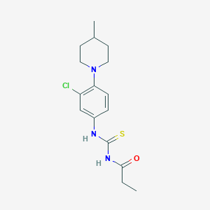 N-{[3-chloro-4-(4-methylpiperidin-1-yl)phenyl]carbamothioyl}propanamide