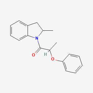 molecular formula C18H19NO2 B4409037 1-(2-Methyl-2,3-dihydroindol-1-yl)-2-phenoxypropan-1-one 