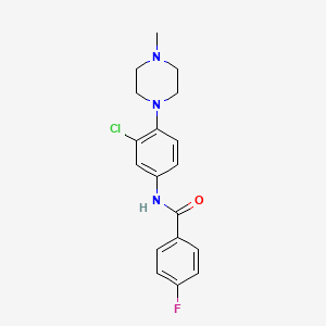 N-[3-chloro-4-(4-methyl-1-piperazinyl)phenyl]-4-fluorobenzamide