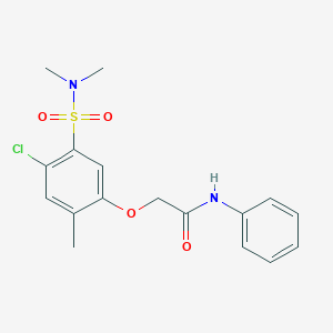 molecular formula C17H19ClN2O4S B4409057 2-[4-chloro-5-(dimethylsulfamoyl)-2-methylphenoxy]-N-phenylacetamide 