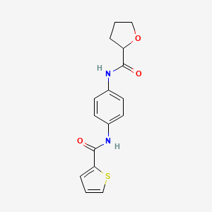 molecular formula C16H16N2O3S B4409067 N-{4-[(2-thienylcarbonyl)amino]phenyl}tetrahydro-2-furancarboxamide 