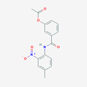 3-{[(4-methyl-2-nitrophenyl)amino]carbonyl}phenyl acetate