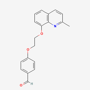 molecular formula C19H17NO3 B4409075 4-{2-[(2-methyl-8-quinolinyl)oxy]ethoxy}benzaldehyde 