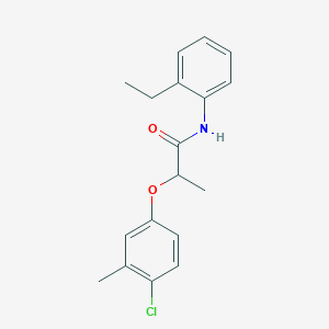 molecular formula C18H20ClNO2 B4409084 2-(4-chloro-3-methylphenoxy)-N-(2-ethylphenyl)propanamide 