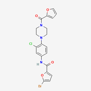 molecular formula C20H17BrClN3O4 B4409098 5-bromo-N-{3-chloro-4-[4-(2-furoyl)-1-piperazinyl]phenyl}-2-furamide 