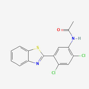 molecular formula C15H10Cl2N2OS B4409101 N-[5-(1,3-benzothiazol-2-yl)-2,4-dichlorophenyl]acetamide 