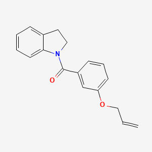 molecular formula C18H17NO2 B4409108 1-[3-(allyloxy)benzoyl]indoline 