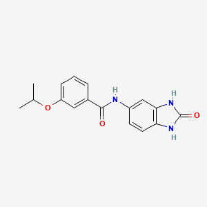 molecular formula C17H17N3O3 B4409116 3-isopropoxy-N-(2-oxo-2,3-dihydro-1H-benzimidazol-5-yl)benzamide 