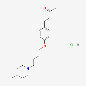 molecular formula C20H32ClNO2 B4409157 4-[4-[4-(4-Methylpiperidin-1-yl)butoxy]phenyl]butan-2-one;hydrochloride 