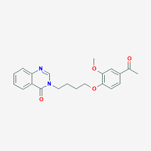 molecular formula C21H22N2O4 B4409162 3-[4-(4-acetyl-2-methoxyphenoxy)butyl]-4(3H)-quinazolinone 