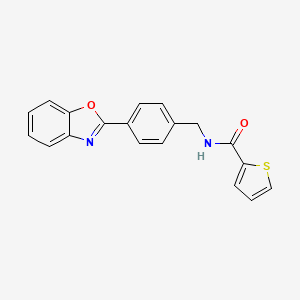 molecular formula C19H14N2O2S B4409181 N-[4-(1,3-benzoxazol-2-yl)benzyl]-2-thiophenecarboxamide 