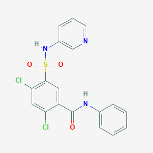 2,4-dichloro-N-phenyl-5-(pyridin-3-ylsulfamoyl)benzamide