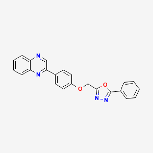 2-{4-[(5-phenyl-1,3,4-oxadiazol-2-yl)methoxy]phenyl}quinoxaline