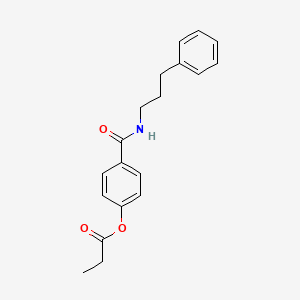 4-{[(3-phenylpropyl)amino]carbonyl}phenyl propionate