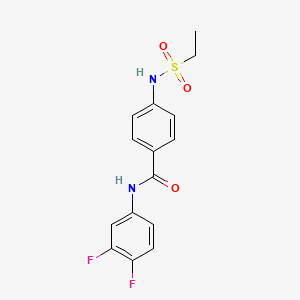 N-(3,4-difluorophenyl)-4-[(ethylsulfonyl)amino]benzamide