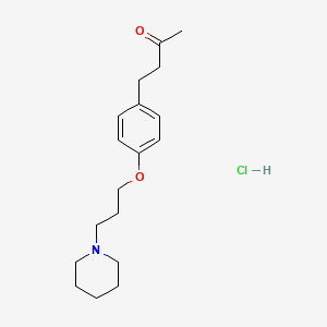 molecular formula C18H28ClNO2 B4409242 4-[4-(3-Piperidin-1-ylpropoxy)phenyl]butan-2-one;hydrochloride 