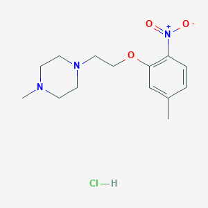 1-Methyl-4-[2-(5-methyl-2-nitrophenoxy)ethyl]piperazine;hydrochloride