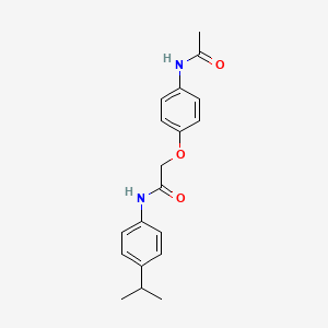 molecular formula C19H22N2O3 B4409250 2-[4-(acetylamino)phenoxy]-N-(4-isopropylphenyl)acetamide 