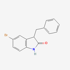 molecular formula C15H12BrNO B4409256 3-benzyl-5-bromo-1,3-dihydro-2H-indol-2-one 