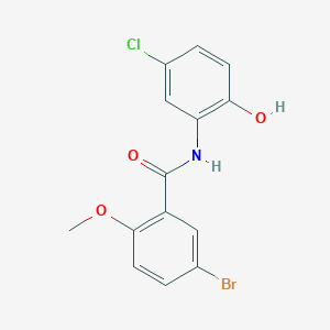 molecular formula C14H11BrClNO3 B4409268 5-bromo-N-(5-chloro-2-hydroxyphenyl)-2-methoxybenzamide 