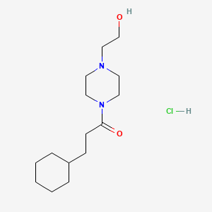 molecular formula C15H29ClN2O2 B4409292 2-[4-(3-cyclohexylpropanoyl)-1-piperazinyl]ethanol hydrochloride 