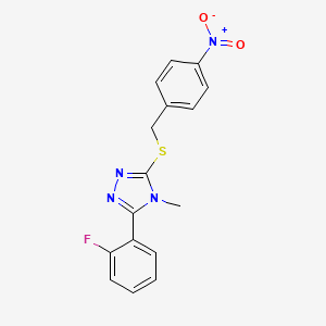 3-(2-fluorophenyl)-4-methyl-5-[(4-nitrobenzyl)sulfanyl]-4H-1,2,4-triazole