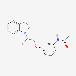 molecular formula C18H18N2O3 B4409324 N-{3-[2-(2,3-dihydro-1H-indol-1-yl)-2-oxoethoxy]phenyl}acetamide 