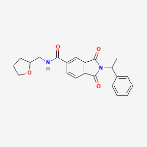 1,3-dioxo-2-(1-phenylethyl)-N-(tetrahydro-2-furanylmethyl)-5-isoindolinecarboxamide