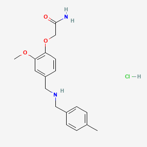 2-(2-methoxy-4-{[(4-methylbenzyl)amino]methyl}phenoxy)acetamide hydrochloride