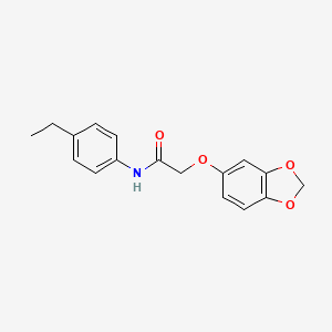 molecular formula C17H17NO4 B4409370 2-(1,3-benzodioxol-5-yloxy)-N-(4-ethylphenyl)acetamide 