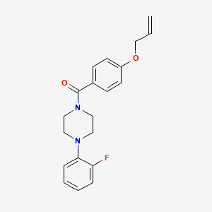 molecular formula C20H21FN2O2 B4409395 1-[4-(allyloxy)benzoyl]-4-(2-fluorophenyl)piperazine 