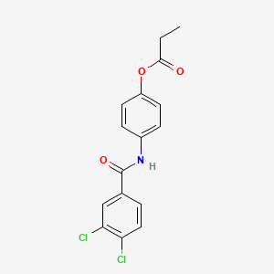 4-[(3,4-dichlorobenzoyl)amino]phenyl propionate