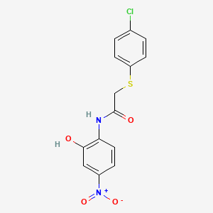 molecular formula C14H11ClN2O4S B4409414 2-[(4-chlorophenyl)thio]-N-(2-hydroxy-4-nitrophenyl)acetamide 