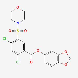 1,3-benzodioxol-5-yl 2,4-dichloro-5-(4-morpholinylsulfonyl)benzoate