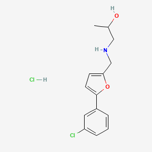 molecular formula C14H17Cl2NO2 B4409436 1-({[5-(3-chlorophenyl)-2-furyl]methyl}amino)-2-propanol hydrochloride 